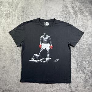 Authentic Muhammad Ali Shirt Photo Sonny Liston KO Mens XL Boxing Tee Classic